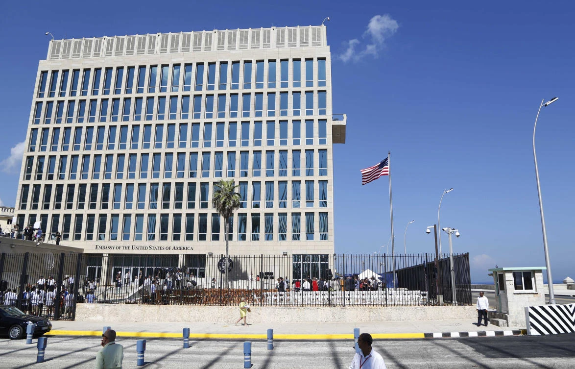 The US Embassy in Havana has come under mysterious acoustic attack that has sickened a number of personnel, prompting Washington to reduce the embassy staff to emergency level. (AP Photo/Desmond Boylan, File)