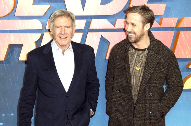 Harrison Ford, left, and Ryan Gosling