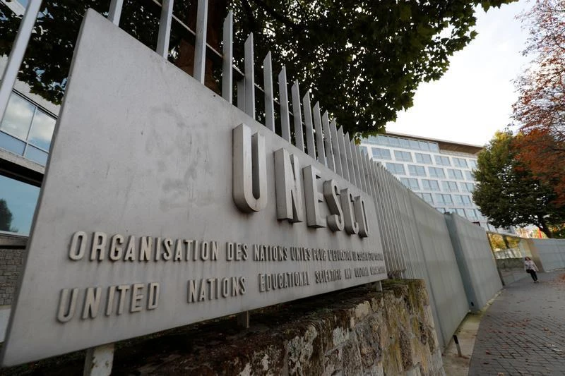 A view shows the headquarters of the UNESCO in Paris, France, on Wednesday. (Reuters)