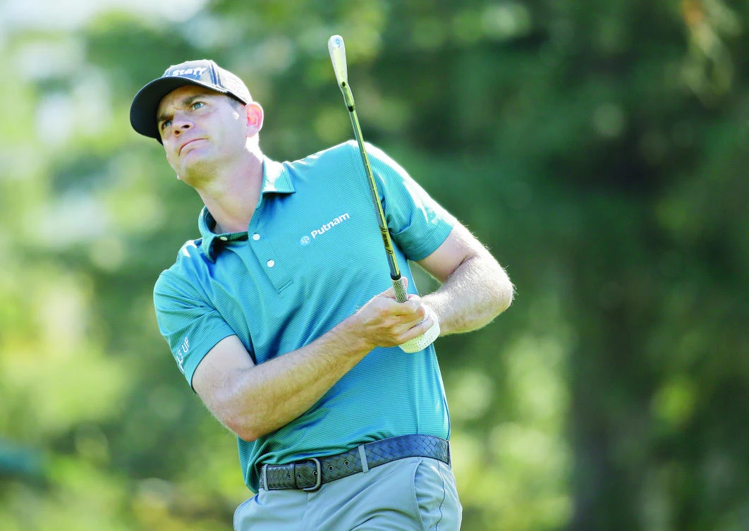 Brendan Steele follows his shot from the second tee of the Silverado Resort North Course during the first round of the Safeway Open PGA golf tournament in Napa, Calif. on Thursday. (AP)