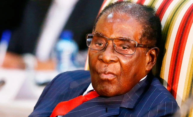 Zimbabwean President Robert Mugabe looks on as he attends the 2nd Session of the South Africa-Zimbabwe binational Commission (BNC), in this October 3, 2017 photo, at Sefako Makgatho Presidential Guest House in Pretoria. (AFP)