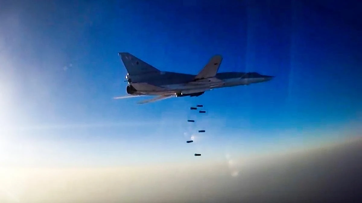 Above, a file photo of one of the long-range Tu-22M3 bombers that have been deployed by Russia to fight Daesh insurgents in Syria. (Russian Defense Ministry Press Service photo via AP)