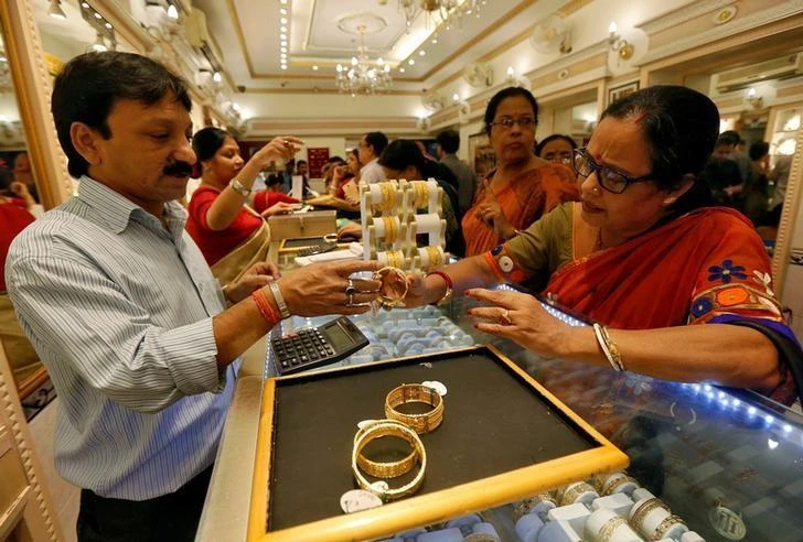 India’s demand for gold typically rises in the last three months of the year as consumer buy more for the wedding season and for festivals such as Diwali and Dussehra. (Reuters)