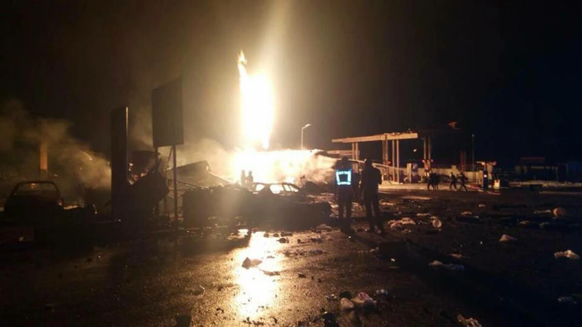 In this Saturday, Oct. 7, 2017, photo, the scene of an explosion is seen in Accra, Ghana. A tanker explosion at a gas-filling station in Ghana late Saturday, followed by a secondary blast, has left a number of casualties in the Legon suburb in northwest Accra, authorities said. (AP)