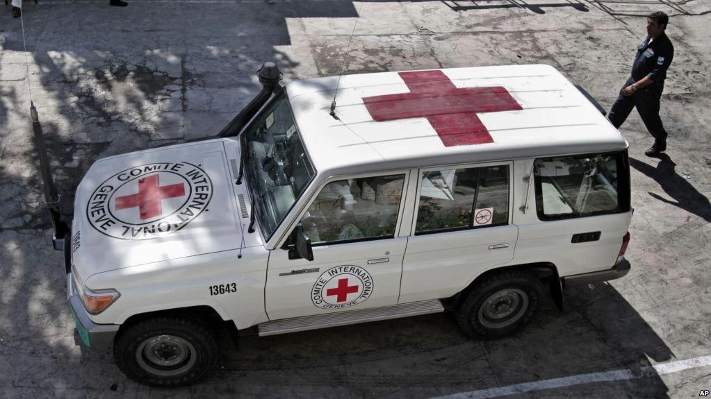 A Red Cross vehicle in Afghanistan (AP)