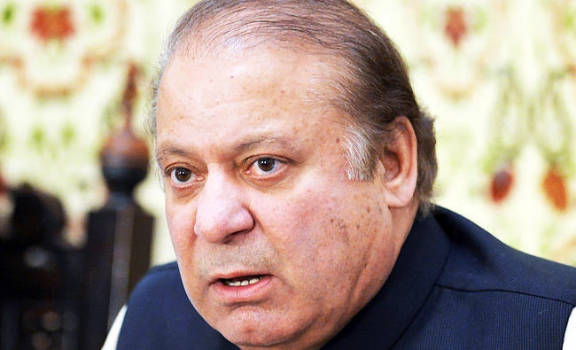 Pakistani ousted prime minister Nawaz Sharif speaks during a press conference after his appearance in front of an accountability court to face corruption charges, in Islamabad, in this September 26, 2017 photo. (AFP)