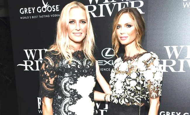 Fashion designers Keren Craig, left, and Georgina Chapman, co-founders of Marchesa, attend a special screening of ‘Wind River,’ in New York. (AP)