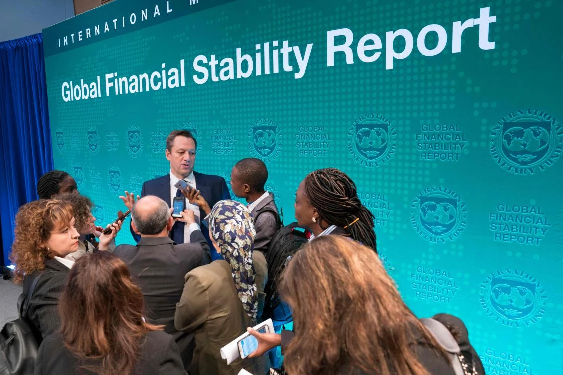 Tobias Adrian, who heads the IMF’s monetary and capital markets division, said that the extremely low interest rates of the past several years have allowed countries to easily finance way out from recessions. (AFP)