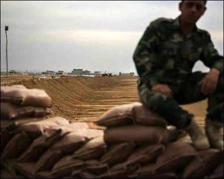 Iraqi Kurdish Peshmerga forces near Mosul. (AFP)