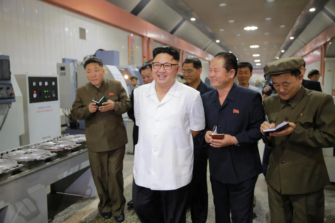 North Korean leader Kim Jong-Un inspects the January 18 General Machine Plant in Pyongyang in this undated photo. The UN Security Council voted unanimously in September to boost sanctions on North Korea, after the country conducted its sixth and largest nuclear test. (Reuters)