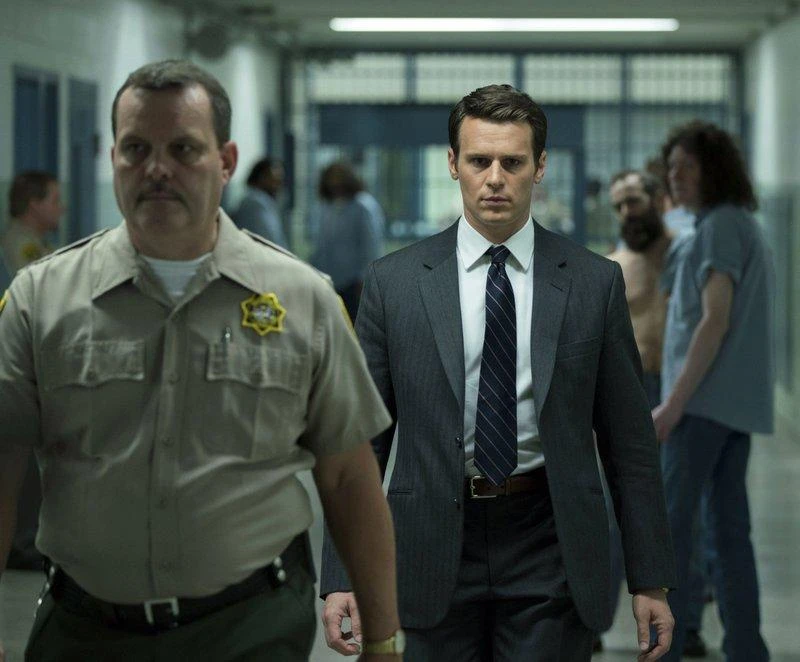 Jonathan Groff in a scene from the 10-episode series, “Mindhunter,” streaming on Netflix starting Friday. (AP)