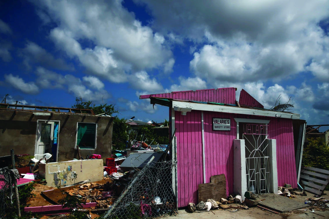 Homes sit in ruins on the island of Barbuda after Hurricane Irma struck the Caribbean islands. (Reuters)