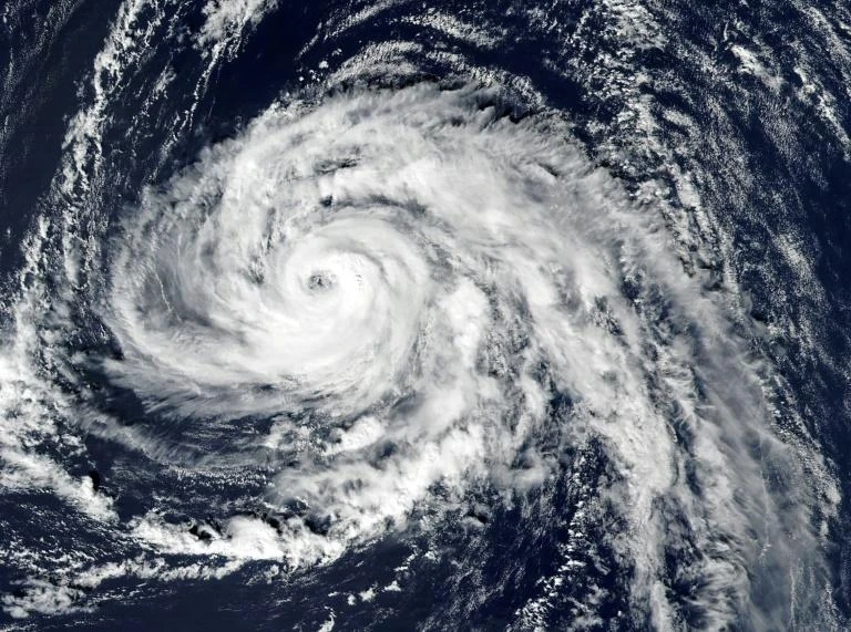 This handout satellite image released by NASA Earth Observatory shows hurricane Ophelia approaching the Azores. (AFP)