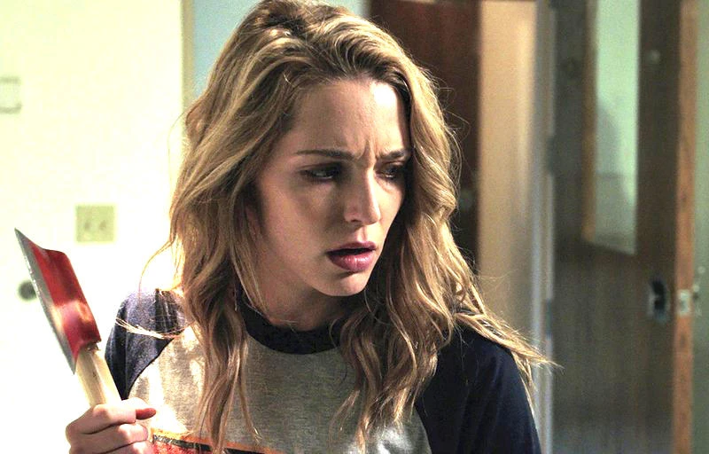Jessica Rothe in a scene from ‘Happy Death Day.’ ( AP)