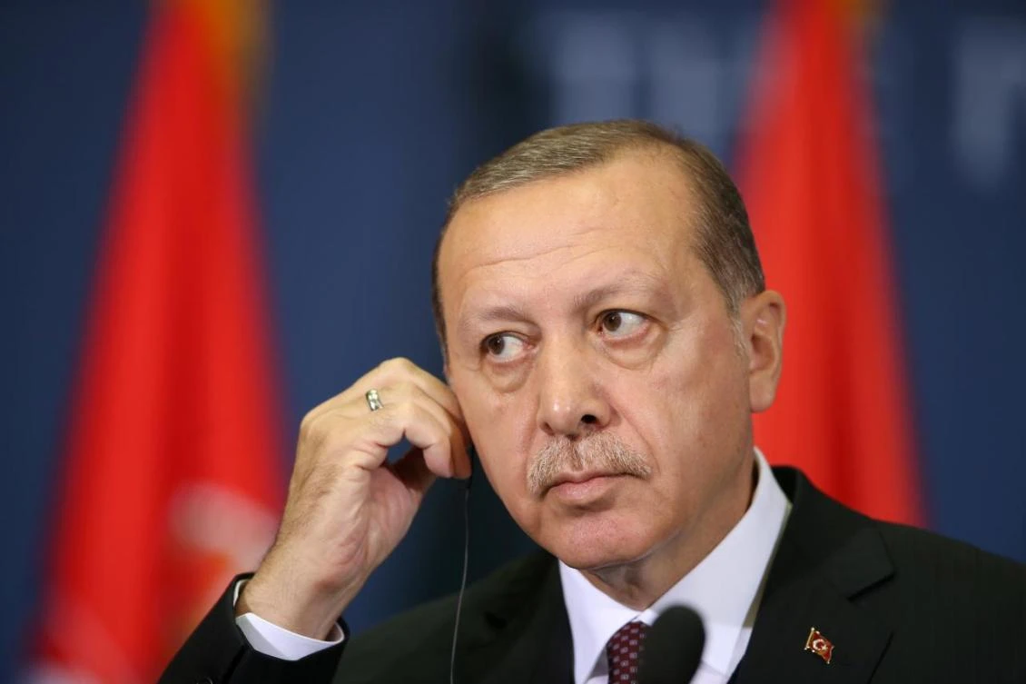 Turkish President Recep Tayyip Erdogan in Belgrade, Serbia, October 10, 2017. (REUTERS)