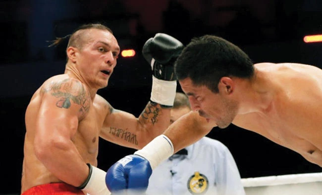 Ukraine’s Aleksandr Usyk is just one of the big-name boxers who could fight in Saudi Arabia next May. (AP)