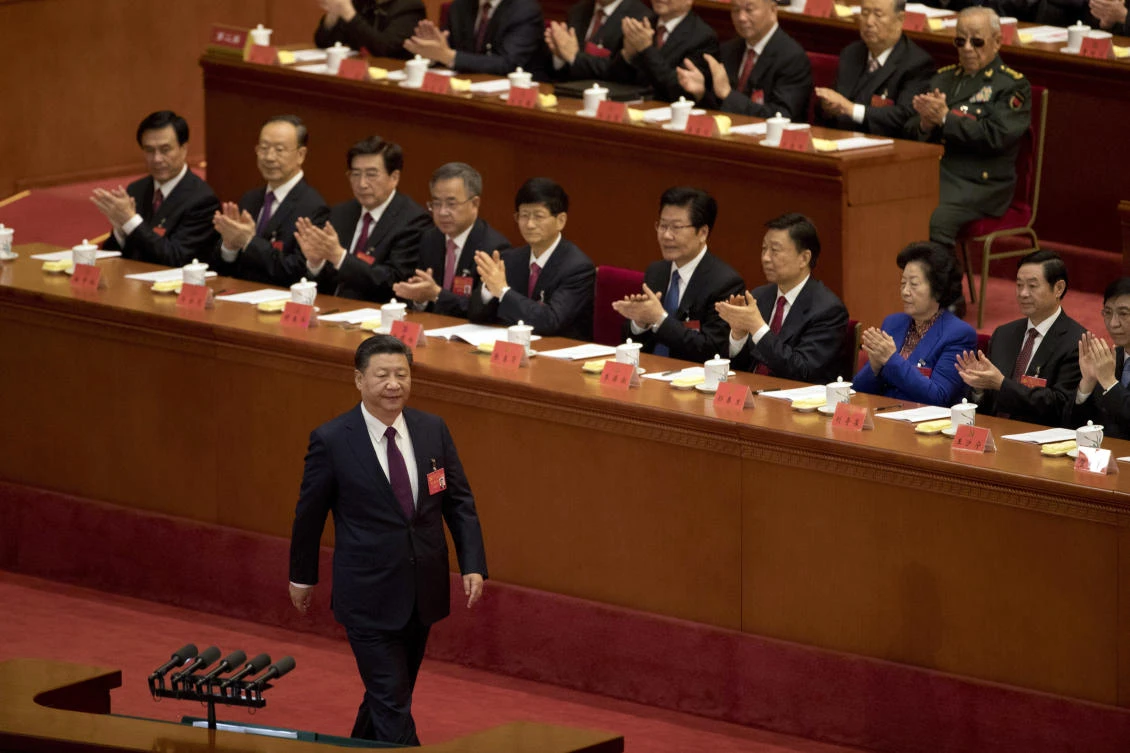“China’s economy has been transitioning from a phase of rapid growth to a stage of high-quality development,” President Xi Jinping told an audience of 2,300 party leaders when he opened the Communist Party congress on Wednesday. (AP)