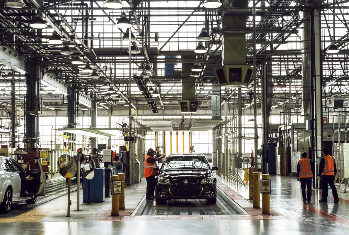 The last mass-produced car designed and built in Australia rolled off General Motors’s production line in the industrial city of Adelaide on Friday, October 20. Above, the company’s Adelaide plant. (General Motors Holden via AP)