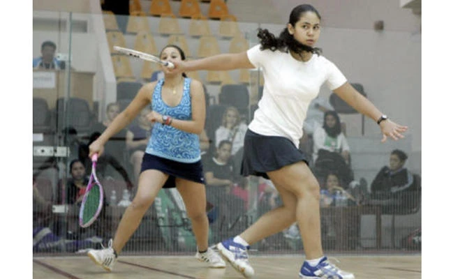 Egypt’s Salma Hana Ibrahim in action. (AFP)