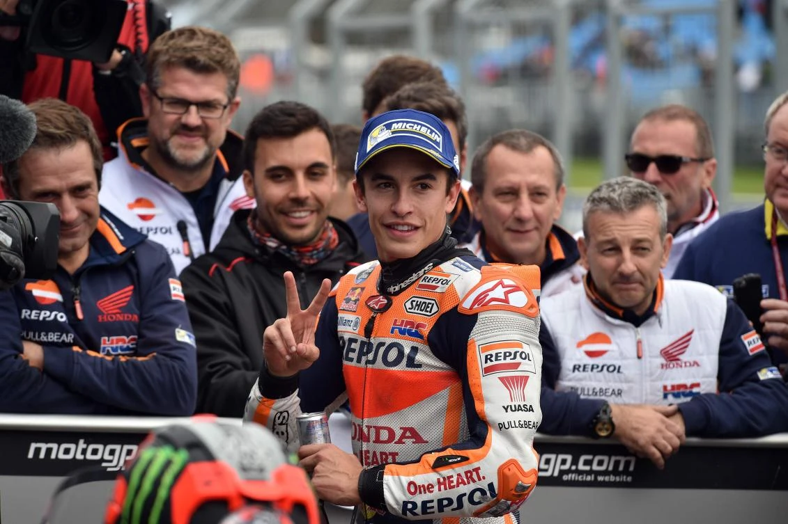 Motorcycling: Marquez grabs pole for Australian MotoGP