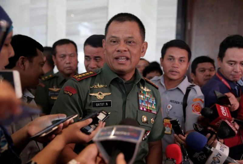 Armed Forces Commander General Gatot Nurmantyo was about to board a flight on Saturday when the airline informed him that US authorities had denied him entry. (Reuters)