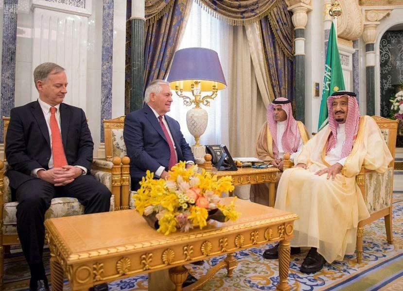 King Salman receives US Secretary of State Rex Tillerson. (SPA)