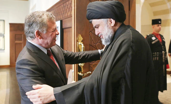 Jordan’s King Abdallah receives Moqtada Sadr