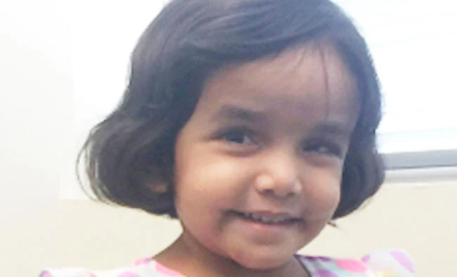 This undated photo provided by the Richardson Texas Police Department shows 3-year-old Sherin Mathews. (AP)
