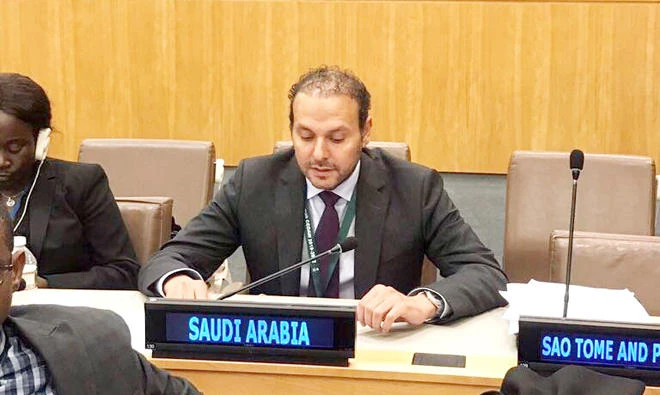 Saudi Acting Charge d’ Affaires Khaled Manzlawi at the UN. (SPA)