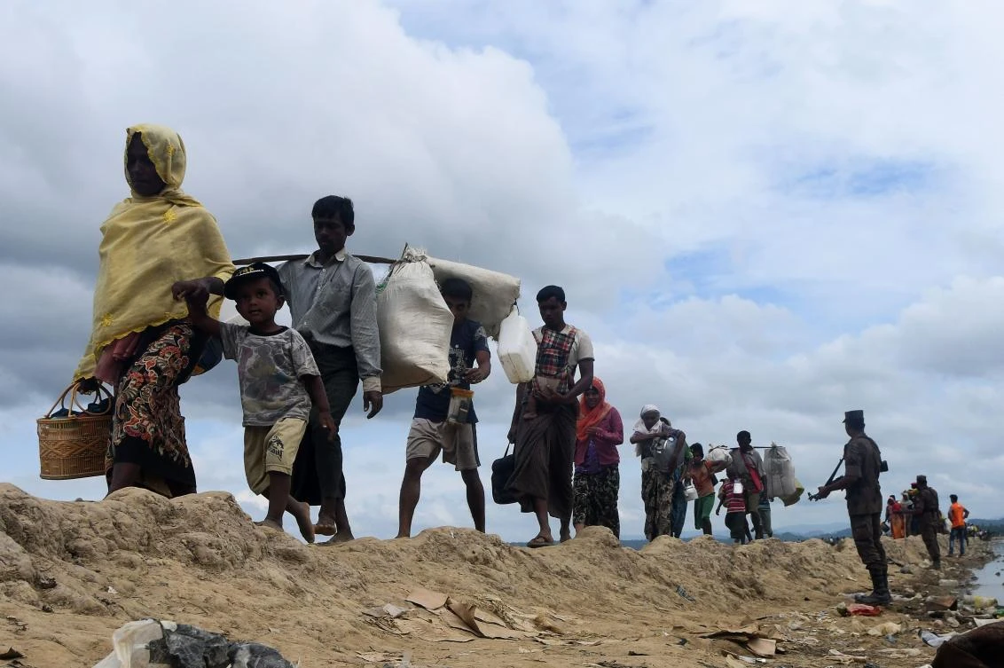 More than 600,000 Rohingya Muslims have fled Rakhine state in Buddhist-majority Myanmar, mostly to neighboring Bangladesh, since security forces launched a crackdown. (AFP)