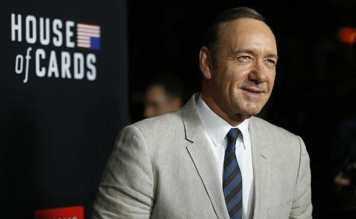 Cast member Kevin Spacey poses at the premiere for the second season of the television series “House of Cards” at the Directors Guild of America in Los Angeles, California on February 13, 2014. (File photo by Reuters)