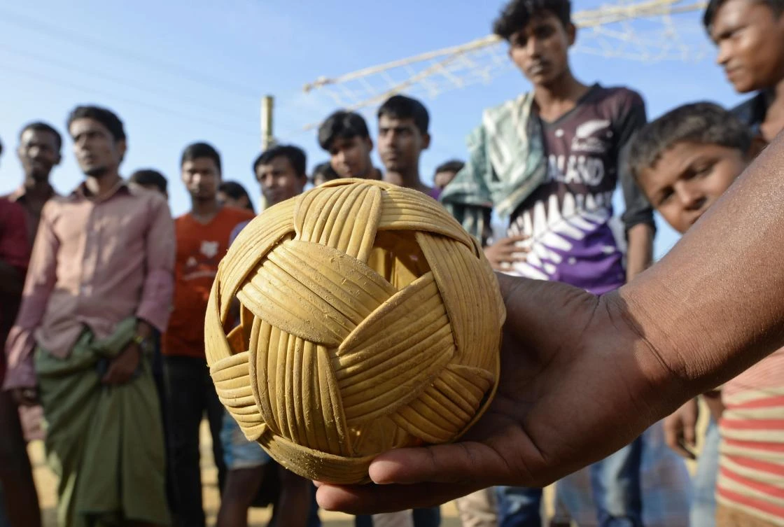 Ball game brings rare joy to Rohingya refugee boys