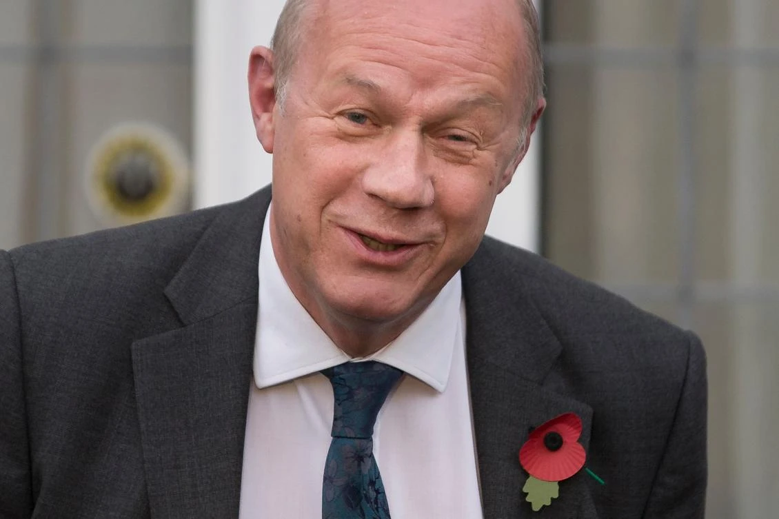 Britain’s First Secretary of State Damian Green leaves his home in London on Nov. 1, 2017. (AFP/Daniel Leal-Olivas)