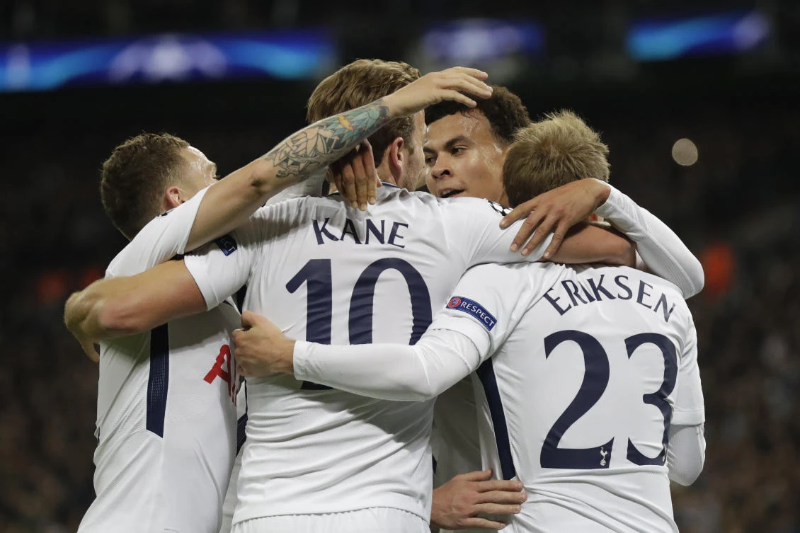Spurs reach the last 16 of the Champions League. (AP)