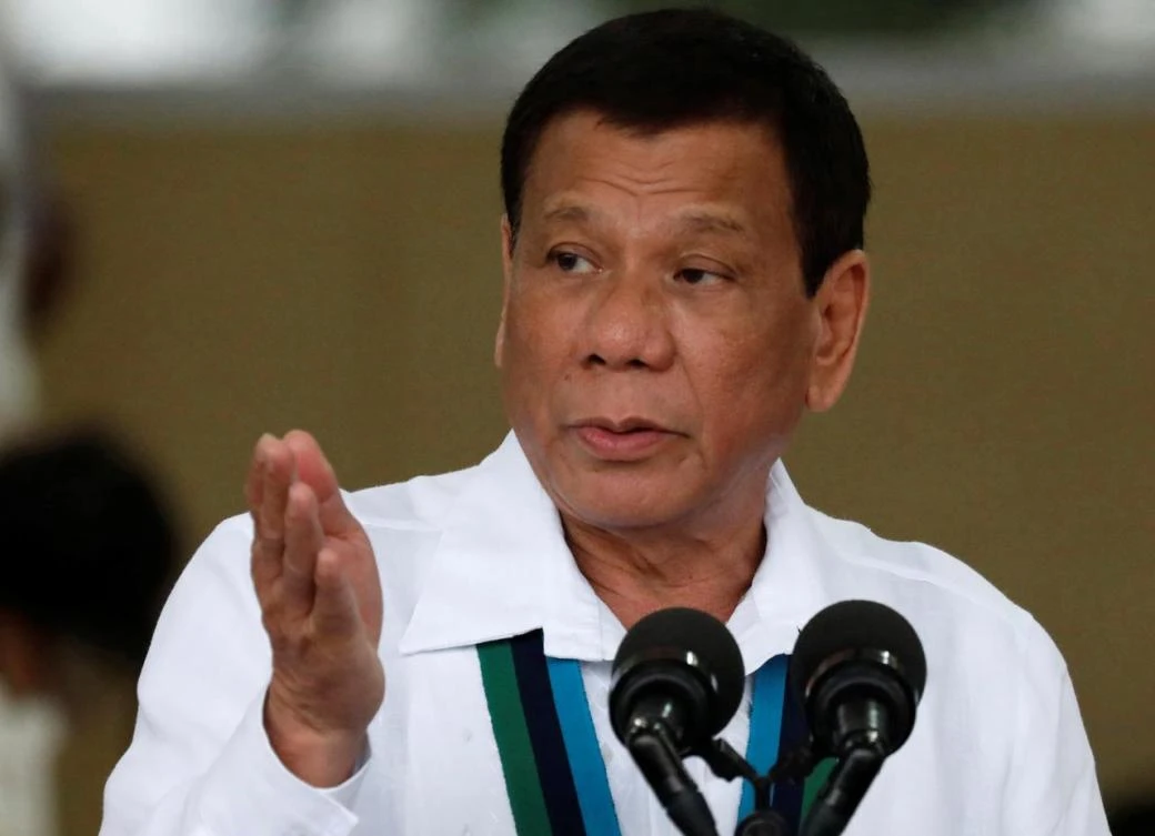 Philippines President Rodrigo Duterte gestures during Change of Command ceremonies of the Armed Forces of the Philippines (AFP) at Camp Aguinaldo in Quezon City, metro Manila, Philippines October 26, 2017. (REUTERS)