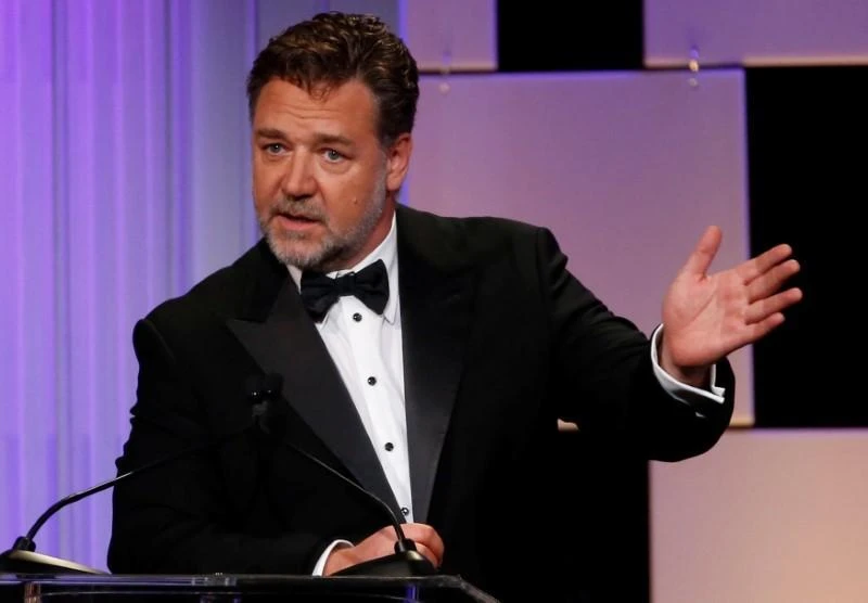 Actor Russell Crowe speaks at the 30th annual American Cinematheque Award ceremony in Beverly Hills, California U.S., October 14, 2016. (REUTERS)
