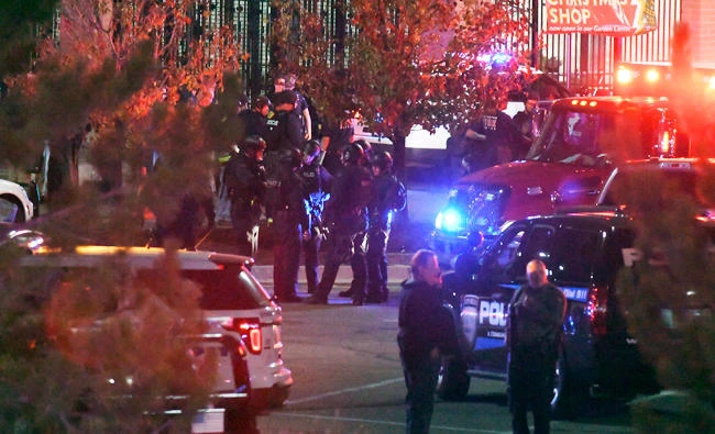 Emergency crews and police work at the scene in response to a shooting at Walmart in Thornton, Colo., on Wednesday. (AP)