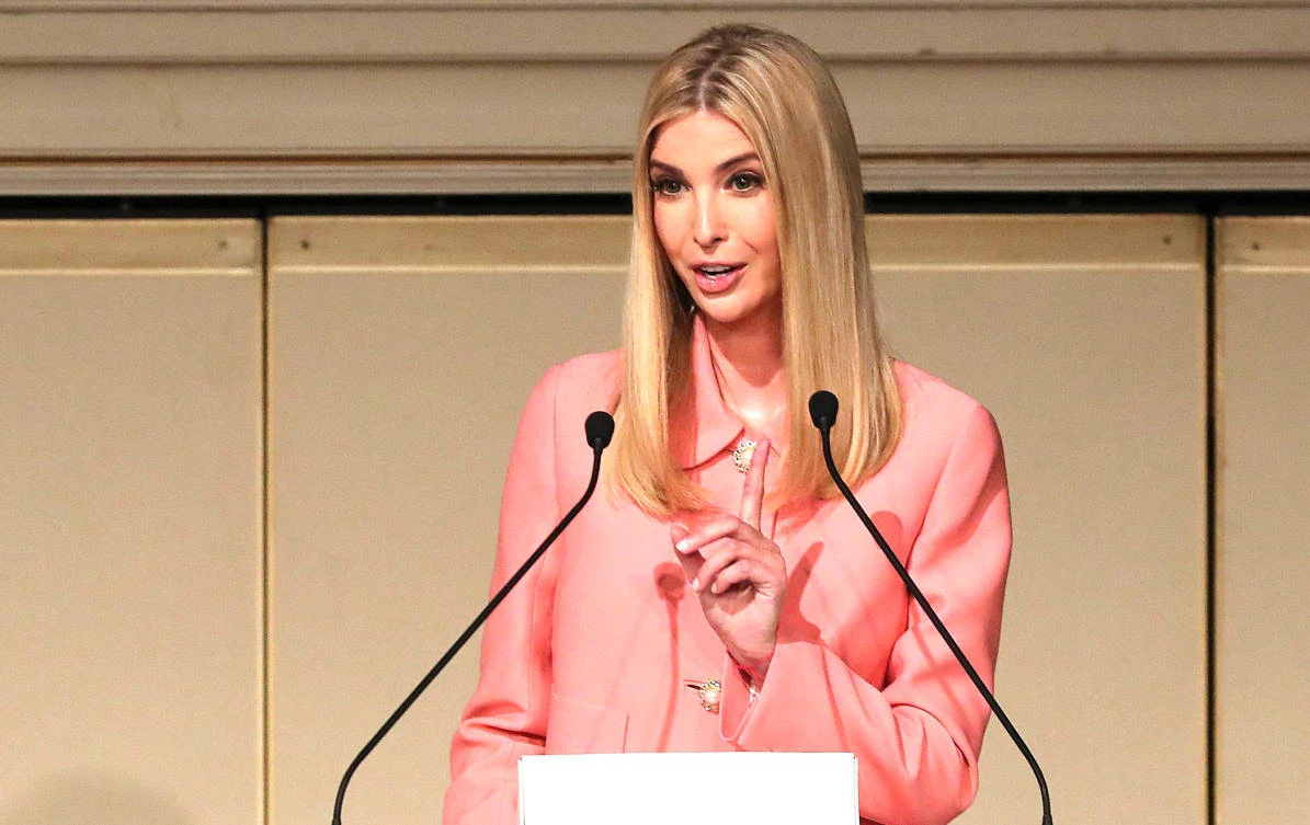 Ivanka Trump delivers a speech in Tokyo on Friday. (AFP)