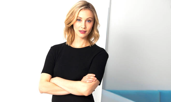 Actress Sarah Gadon poses to promote her series,
‘Alias Grace.’ (AP)