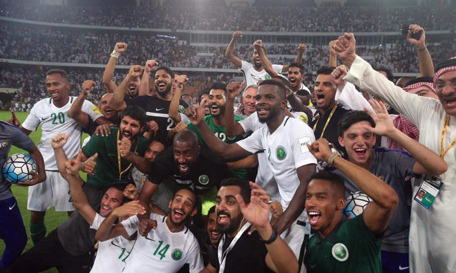 The Saudi Arabia team are in bullish mood ahead of three key friendlies after qualifying for the World Cup. (Reuters)