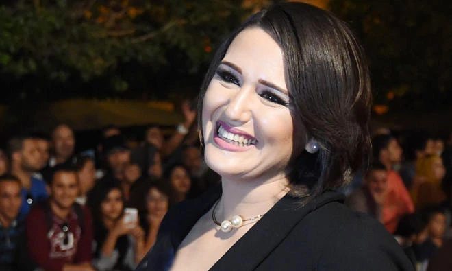 Tunisian actress Mariem Ben Chaabane arrives for the opening ceremony of the Carthage Film Festival’s 28th edition on Saturday in Tunis. (AFP)