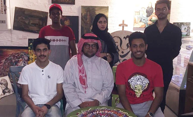 Abdullah Al-Hudaif and his team consists of graphic designer, Abdul Aziz Al-Safri, fine artist ,Abeer Bahri and writer, Abeer Hajjar.