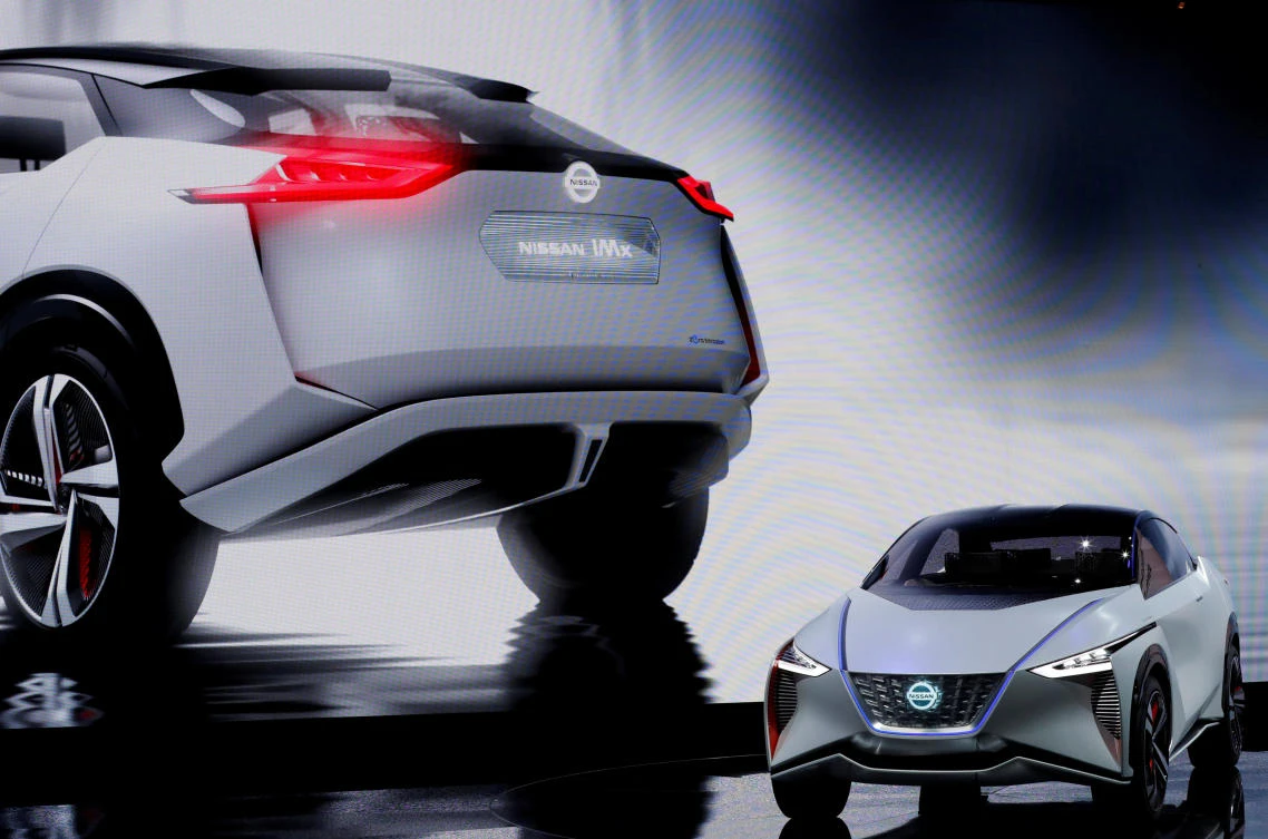 A Nissan zero emission concept car during a media preview of the Tokyo Motor Show. The EU yesterday revealed tougher targets to reduce car emissions. (Reuters)