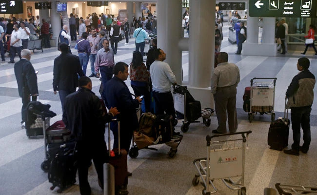 Passengers are seen at Beirut's international airport, in Beirut, Lebanon, on Thursday. (REUTERS/Mohamed Azakir)