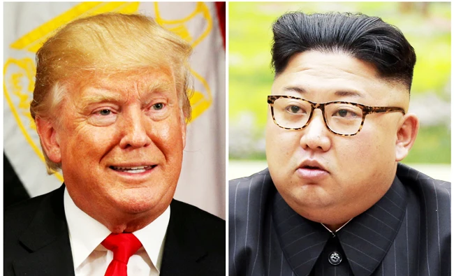 A combination photo shows U.S. President Donald Trump in New York, U.S. September 21, 2017 and North Korean leader Kim Jong Un in this undated photo released by North Korea's Korean Central News Agency (KCNA) in Pyongyang, in this September 4, 2017 photo. (Reuters)