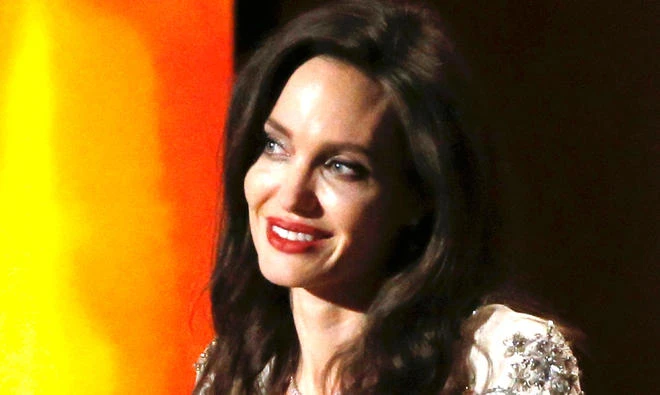 Angelina Jolie speaks onstage at the Academy of Motion Picture Arts and Sciences’ 9th Annual Governors Awards in Hollywood, California. (Reuters)