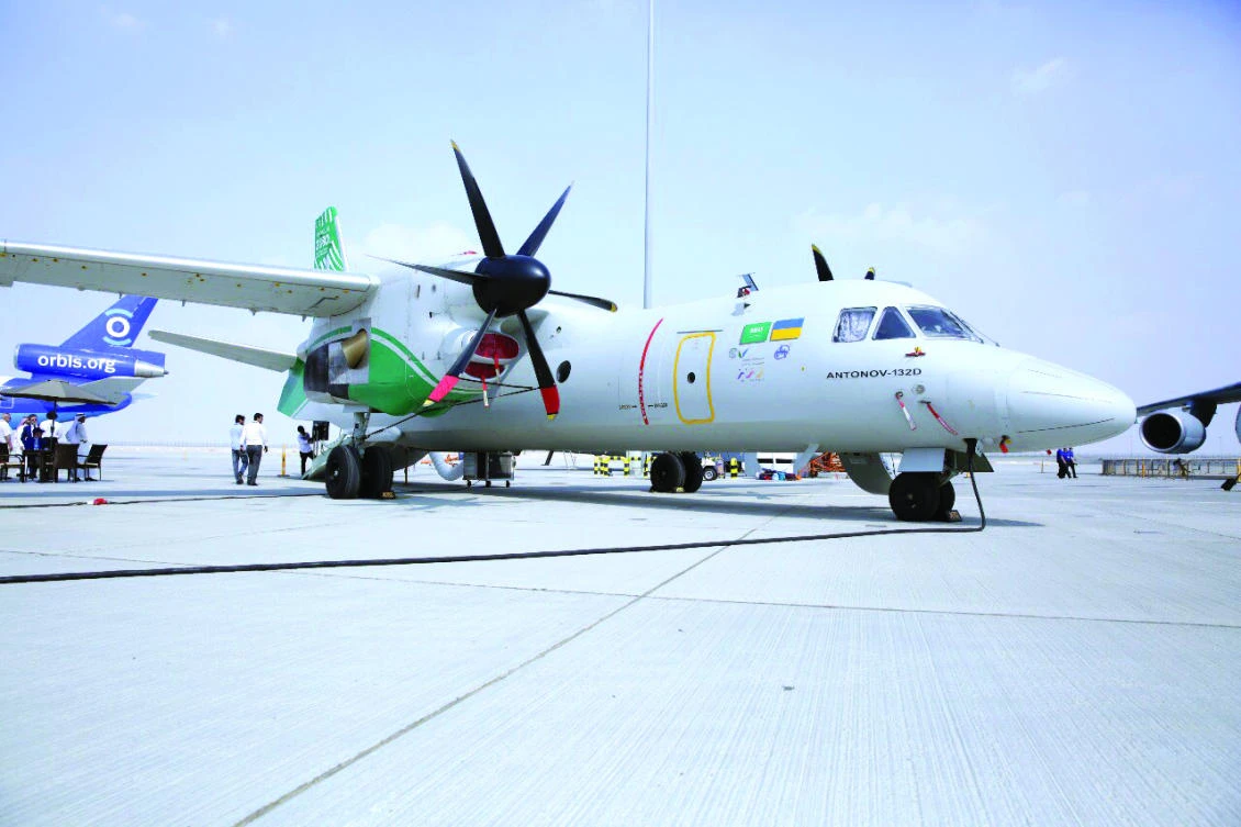 Saudi-Ukrainian Antonov aircraft attracts armed forces at Dubai Airshow