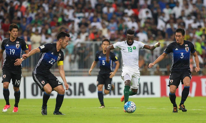 CATCH US IF YOU CAN: As with Saudi Arabia’s crucial World Cup-booking win over Japan, some Arab teams showed their rivals a clean pair of heels during qualification. (AFP)