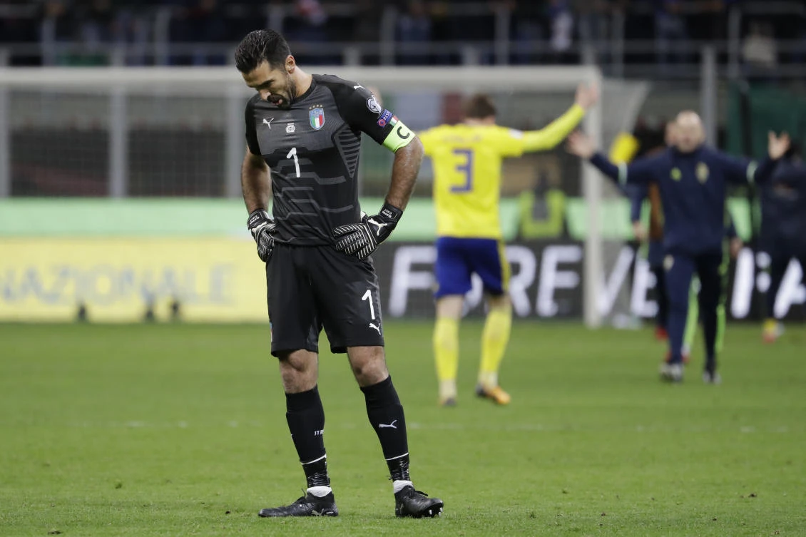 Gianluigi Buffon concluded his international career after loss to Sweden. (AP)