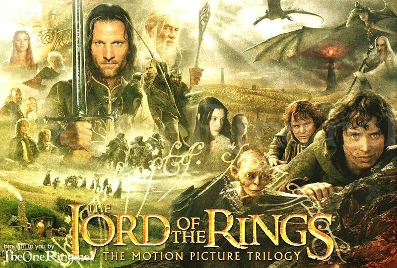 A poster for the ‘Lord of the Rings’ series.